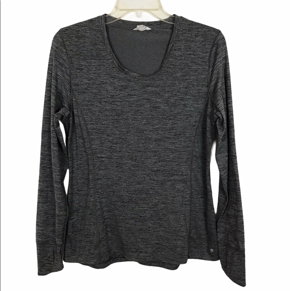 Well + Calm LS Gray  Athleisure Wear Top size Med